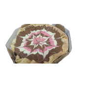 Doces: Tentação - Pizza Gigante (Ingredientes: Chocolate ao Leite, Chocolate Branco, Creme de morango)