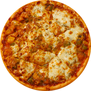 Frango: Coração - Pizza Grande (12 Fatias) (Ingredientes: Coração de Frango Fatiado em Molho (Cebola, Tomate e Pimentão), Muçarela)