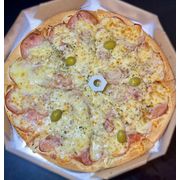 Tradicionais: Lombo 2 - Pizza Grande (Ingredientes:  Cebola,  Mussarela, Lombo Canadense)