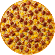 Defumados e Embutidos: Tarantela - Pizza Grande (12 Fatias) (Ingredientes: Bacon, Milho, Catupiry, Muçarela)