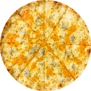 Queijos : Seis Queijos - Pizza Grande (12 Fatias) (Ingredientes: Cheddar, Gorgonzola, Catupiry, Provolone, Parmesão, Muçarela)