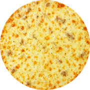 Carne: Mineira - Pizza Grande (12 Fatias) (Ingredientes: Filé, Catupiry, Provolone, Parmesão, Muçarela)