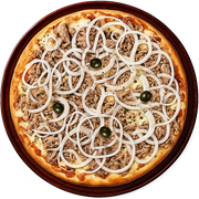 Especiais: Atum - Combo Q-rido da Le Masse! Pizza Grande + Refrigerante ou Suco 1L. (Ingredientes: Atum, Azeitona, Cebola, Molho de Tomate, Mussarela, Orégano)