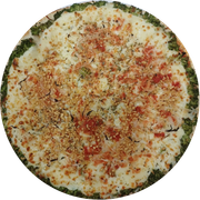 Vegetais: Brócolis - Pizza Grande (Ingredientes:  Alho Frito,  Azeitonas,  Brócolis,  Cebola,  Orégano, Catupiry Original, Molho, Muçarela)