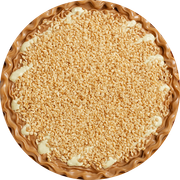 Doces: Caramelo - Pizza Grande (12 Fatias) (Ingredientes: Caramelo, Chocolate Branco, Amendoim, Muçarela)