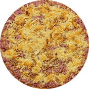 Defumados e Embutidos: Trento - Pizza Grande (12 Fatias) (Ingredientes: Calabresa Defumada Moída, Crosta de Parmesão, Muçarela)
