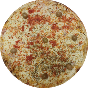 Frango: Frango Belo - Pizza Grande (Ingredientes:  Azeitonas,  Catupiry,  Frango,  Orégano,  Presunto, Molho, Muçarela)