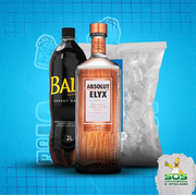 kit vodka com baly: Absolut Elyx + Baly 2L + Gelo 3kg)