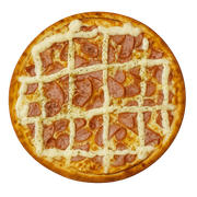 Especiais: À Moda do Cheff - Pizza Média (Ingredientes: Calabresa, Catupiry, Lombinho, Molho, Muçarela, Orégano)