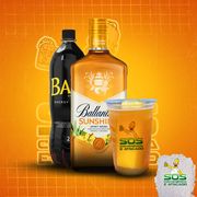 Copão de Kit: Copão Ballantines Sunshine + Baly + Gelo de Sabor)