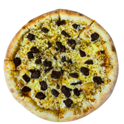 Premium: Filé - Pizza Média (Ingredientes: Cebola, Filé, Molho, Muçarela, Orégano)