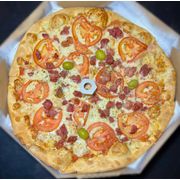 Tradicionais: Bacon - Pizza Grande (Ingredientes:  Bacon,  Mussarela,  Tomate)