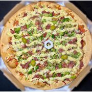 Tradicionais: Carne Seca 2 - Pizza Grande (Ingredientes:  Bacon,  Catupiry,  Parmesão, Brócolis, Carne Seca)