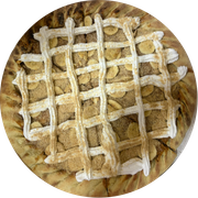Doce: Banoffee - Pizza Grande (Ingredientes:  Banana picada,  Bolacha,  Chantilly, Doce de Leite)