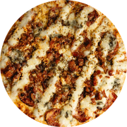 Tradicionais: Calabresa Suprema - Pizza Grande (Ingredientes: Bacon, Calabresa, Catupiry, Gorgonzola, Provolone)