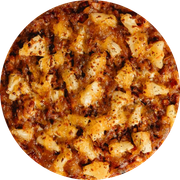 Tradicionais: Bacon Tropical - Pizza Grande (Ingredientes: Abacaxi, Bacon, Geléia de Pimenta)