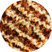 Tradicionais: Lombo Catu Bacon - Pizza Grande (Ingredientes: Bacon, Catupiry, Lombinho, Molho de Tomate, Muçarela, Orégano)