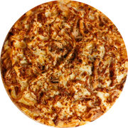 Tradicionais: Costela Defumada Cream - Pizza Grande (Ingredientes: Costela de boi, Creme de Mandioca, Mussarela, Orégano)