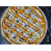 Salgadas: 6 Queijos - Pizza Pequena (25cm - 6 Fatias) (Ingredientes: Azeitonas, Catupiry, Cheddar Cremoso Polenghi®., Gorgonzola, Molho, Muçarela, Orégano, Parmesão, Provolone)