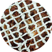 Especiais com acréscimo: Mignon Creme Alho - Pizza Grande (Ingredientes: Creme de Alho, Mignon, Molho de Tomate, Muçarela, Orégano)