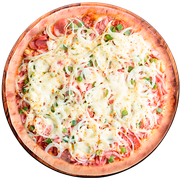 Tradicionais: Mexicana - Pizza Grande (Ingredientes: Calabresa Picada, Cebola, Mussarela, Orégano, Pimenta Calabresa, Pimentão)