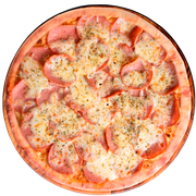 Tradicionais: Lombinho - Pizza Grande (Ingredientes: Lombo, Molho, Mussarela, Orégano)