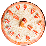Especiais: Sensação Branca - Pizza Grande (Ingredientes: Chocolate Branco, Morango, Mussarela)