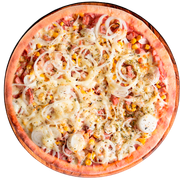 Doces: Paçoquinha - Pizza Grande (Ingredientes: Chocolate ao Leite, Leite Condensado, Mussarela, Paçoquinha)