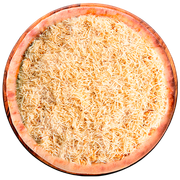Tradicionais: Crocante - Pizza Grande (Ingredientes: Bacon, Batata Palha, Mussarela, Orégano)