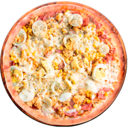 Tradicionais: Paulista - Pizza Grande (Ingredientes: Calabresa, Cebola, Mussarela, Orégano, Ovos)