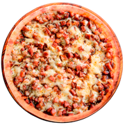 Tradicionais: BACON BARBECUE - Pizza Grande (Ingredientes: Bacon, Molho, Molho Barbecue, Mussarela, Orégano)