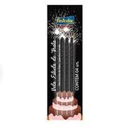 Artigos para Festa: Vela Estrela de Prata com 4 unid. - Velas