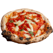 Tradicionais: MARGHERITA ESPECIAL - Pizza PEQUENA 25 cm /4 Fatias (Ingredientes: Azeite de Oliva, Basilicum, E UMA BASE DE MUSSARELA, Molho de Tomate, Mussarela de Búfala)