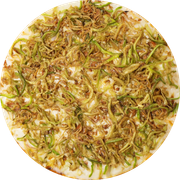 Defumados e Embutidos: Lombardia Crispy - Pizza Grande (12 Fatias) (Ingredientes: Lombo Canadense, Alho-Poró Crispy, Catupiry, Muçarela)