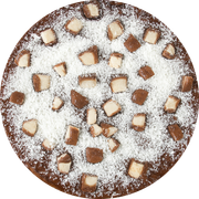 Doces: Prestígio - Pizza Grande (12 Fatias) (Ingredientes: Chocolate Preto, Coco Ralado, Muçarela)