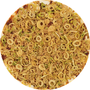 Pescados: Oriental - Pizza Grande (12 Fatias) (Ingredientes: Atum in Natura, Cream Cheese, Tarê, Alho-Poró Crispy)
