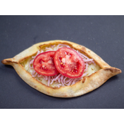 Salgadas: Bauru - Esfihas (Ingredientes: Mussarela, Presunto, Tomate)