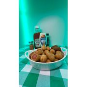 Salgadinhos: Cento CONGELADO - ESCOLHA ATÉ 2 SABORES ( COXINHA, QUEIJO, SALSICHA, QUEIJO C/ PRESUNTO, QUEIJO C/ ALHO, KIBE RECHEADO, CALABRESA, CAMARAO, PEITO DE PERU, PROVOLONE, CARNE. )