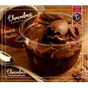 Sobremesas: Mousse de Chocolate - Mousse sabor chocolate ao leite com raspas de chocolate - Embalagem Individual