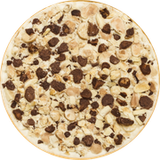Doces: Ouro Branco - Pizza Grande (12 Fatias) (Ingredientes: Ouro Branco, Chocolate Branco, Muçarela)