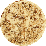 Doces: Bueno White - Pizza Grande (12 Fatias) (Ingredientes: Kinder Bueno White, Chocolate Branco, Muçarela)