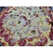 Salgadas: Siciliana - Pizza Pequena (25cm - 6 Fatias) (Ingredientes: Azeitona, Calabresa, Muçarela, Orégano, Provolone)