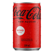 Refrigerantes Mini: Coca-Cola Zero Lata Mini - Com sabor inconfundível e único, a Coca-Cola Original é o refrigerante mais tradicional e consumido no mundo inteiro!