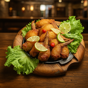 Petiscos: Asinha Recheada - Bacon 10 Unid. - Petiscos (Ingredientes: Bacon)
