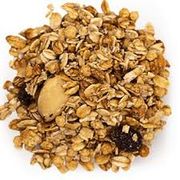Produtos Naturais: Granola tradicional 100g - INGREDIENTES:Aveia integral, açúcar mascavo, coco, uva passa, flocos de milho, castanha de caju ou amêndoa ou castanha do Pará, fibra de trigo, chia, gergelim, linhaça e sal marinho.