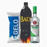 Kits Completos: Bacardi Big Apple 700ml. + Gelo 3Kg + Baly 2L - Bacardi Big Apple. 750ml