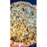 Especiais: ALCATRA NA MOSTARDA COM MEL - Pizza Gigante (Ingredientes: Molho, Mussarela, Alcatra, MOSTARDA COM MEL, Champignon, Orégano)