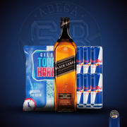 Combo Whisky + 6 Red Bull: Whisky Escocês Johnnie Walker Black Label 750ml)