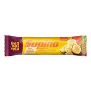 Produtos Diet: Supino de banana com abacaxi 24g Banana Brasil - É uma opção prática e saudável para o dia a dia. Combina o sabor natural das frutas com cobertura de chocolate branco sem adição de açúcares.