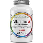 Suplementos: Vitamina A 8.000UI 550mg 60cps Flora Nativa - É um nutriente essencial e possui muitos benefícios para o corpo, atua no funcionamento da retina preservando a visão noturna, contribui para a manutenção da pele, no funcionamento adequado do sistema imunológico e também age como antioxidante.